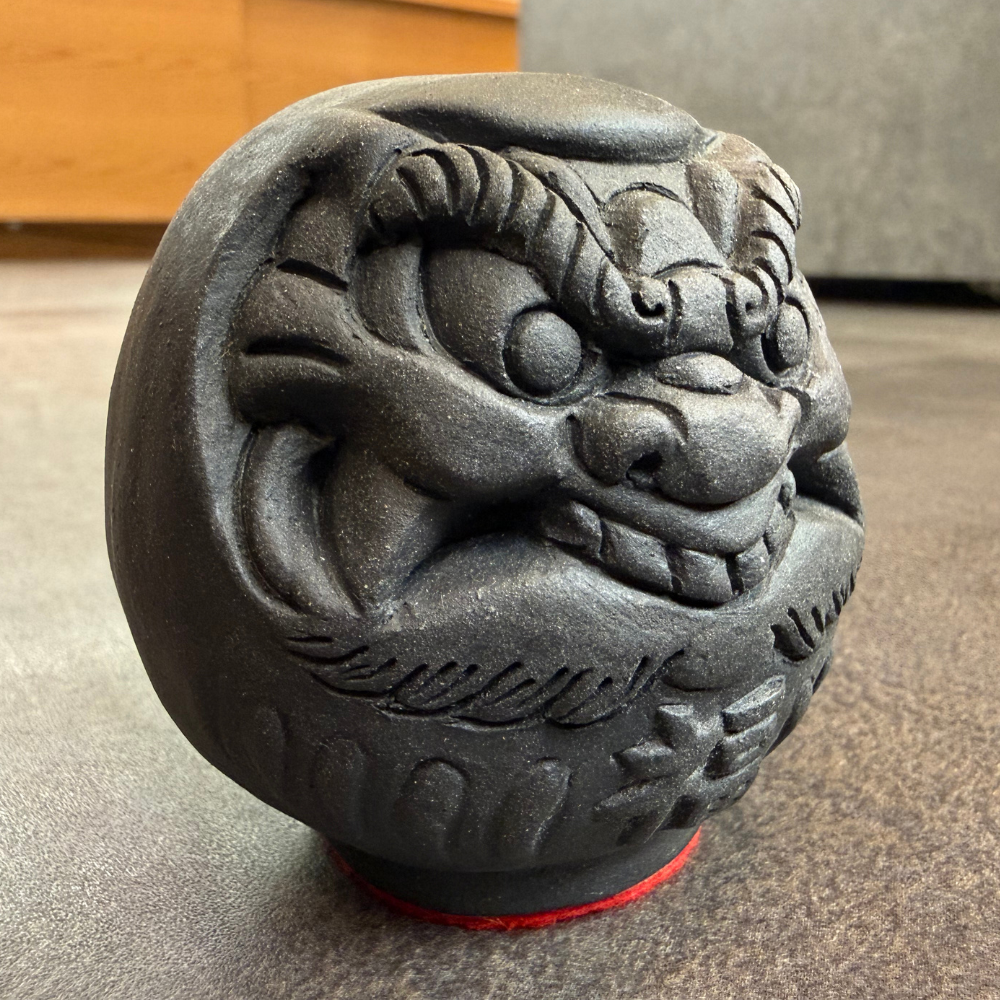 遠州瓦 開運 鬼瓦達磨 笑/福
