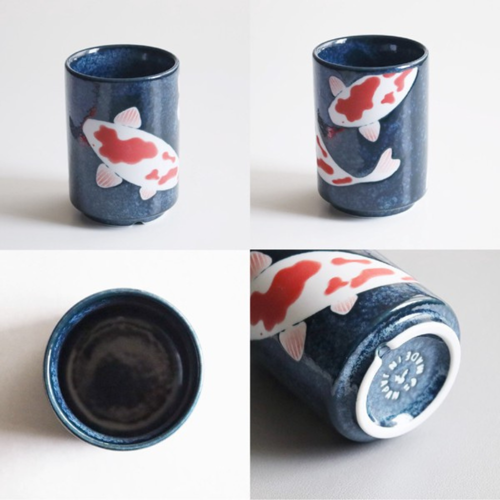 美濃焼 寿司湯呑 錦鯉（NISHIKI GOI)
