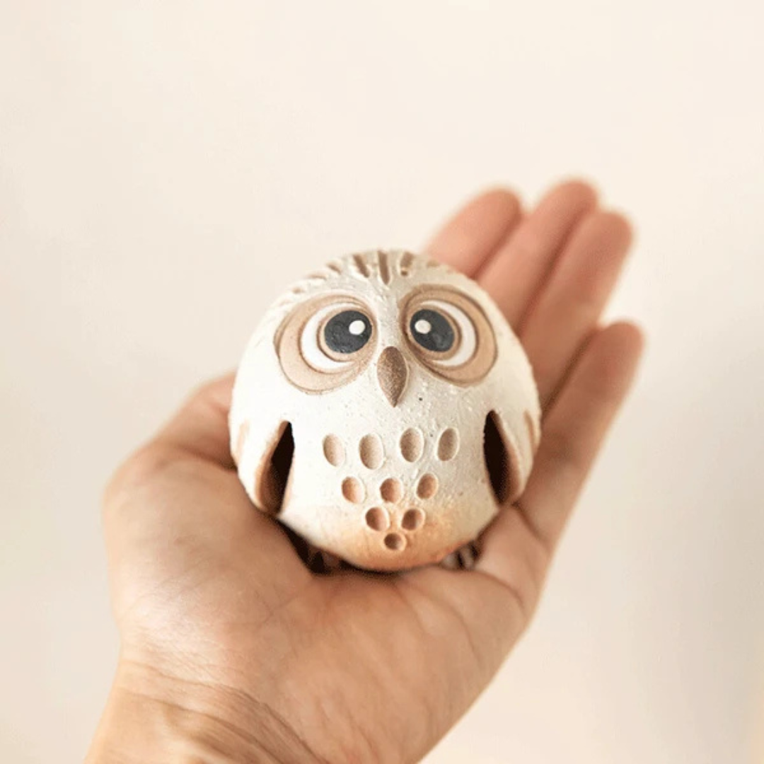 信楽焼 福来まんまる親子ふくろう