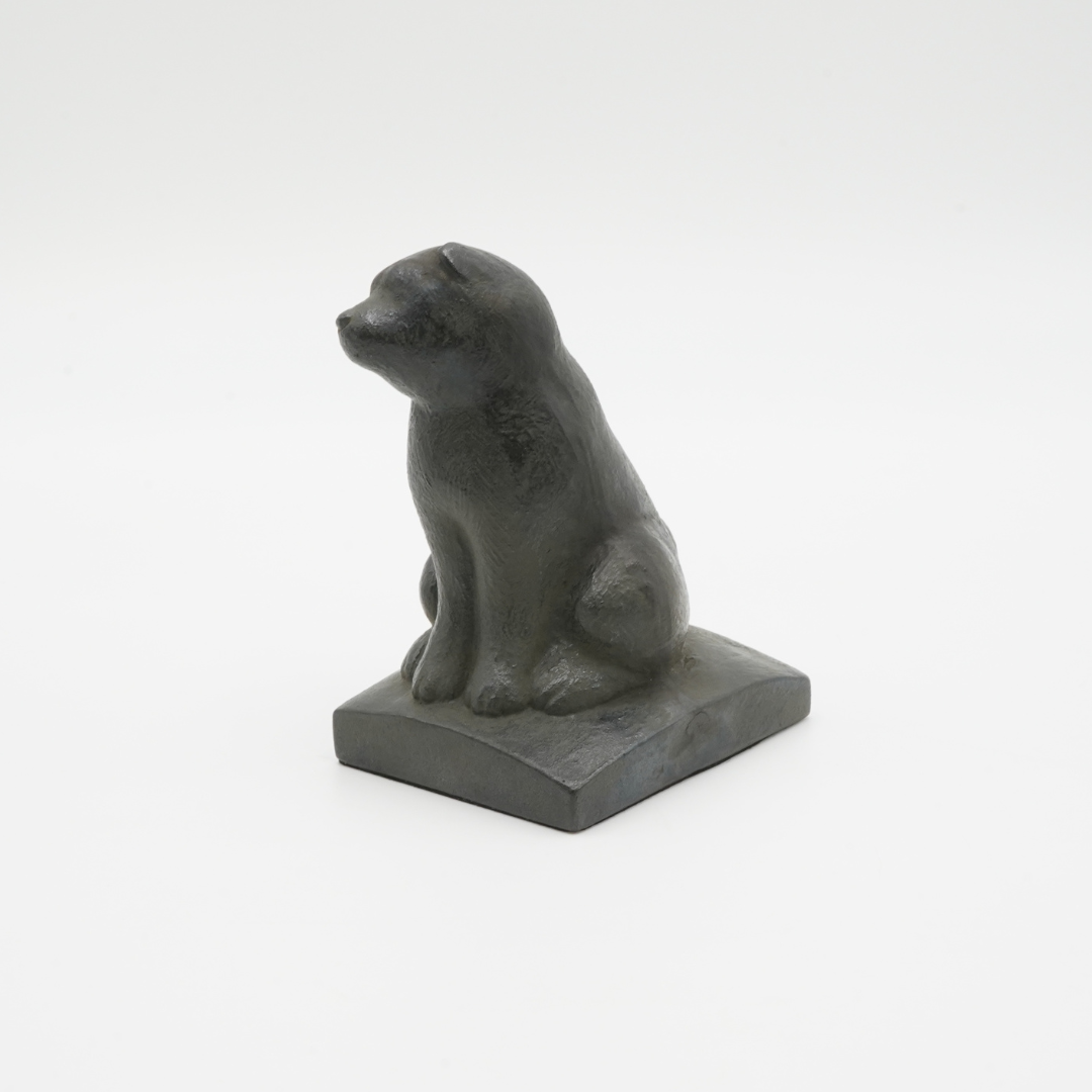 高岡銅器　OMOSHI Bookend Section　「寄り添い犬」