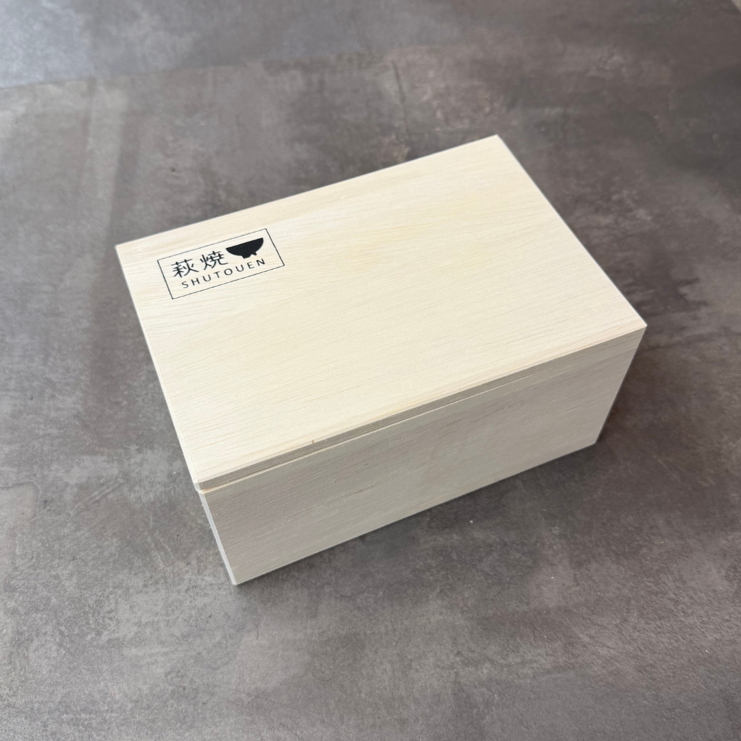 萩焼 お祝いペアカップ（ミント&amp;ピンク）