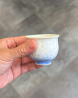 京焼 清水焼 お預け酒器セット 花結晶（白地青）