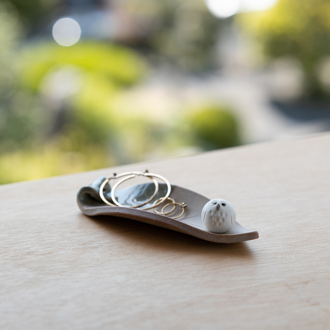 信楽焼 ふくろうお香立て