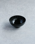 ぎやまん陶 茶碗 墨ブラック