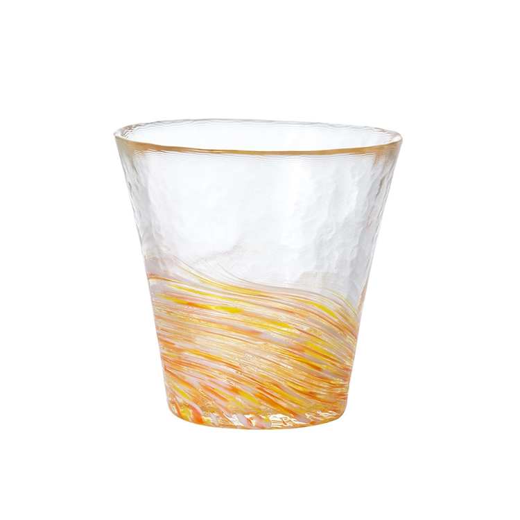 大川薫】 玻璃 グラス 津軽びいどろ 紅 金彩 kyZ5670K 津軽びいどろ