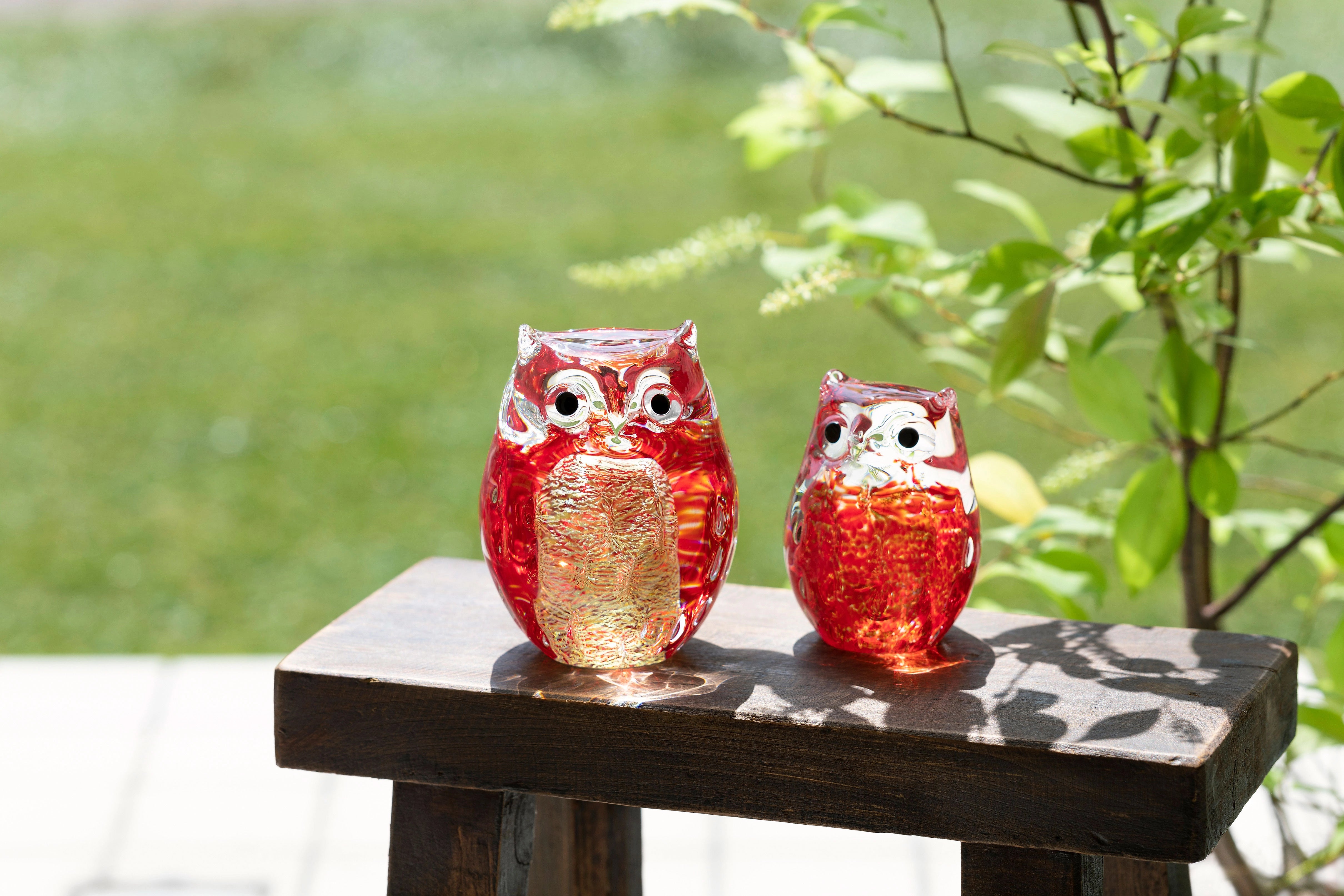 津軽びいどろ ガラスオーナメント ふくろう 梅重 – Nihon Miyabi 津軽びいどろ ガラスオーナメント ふくろう 梅重 – Nihon Miyabi