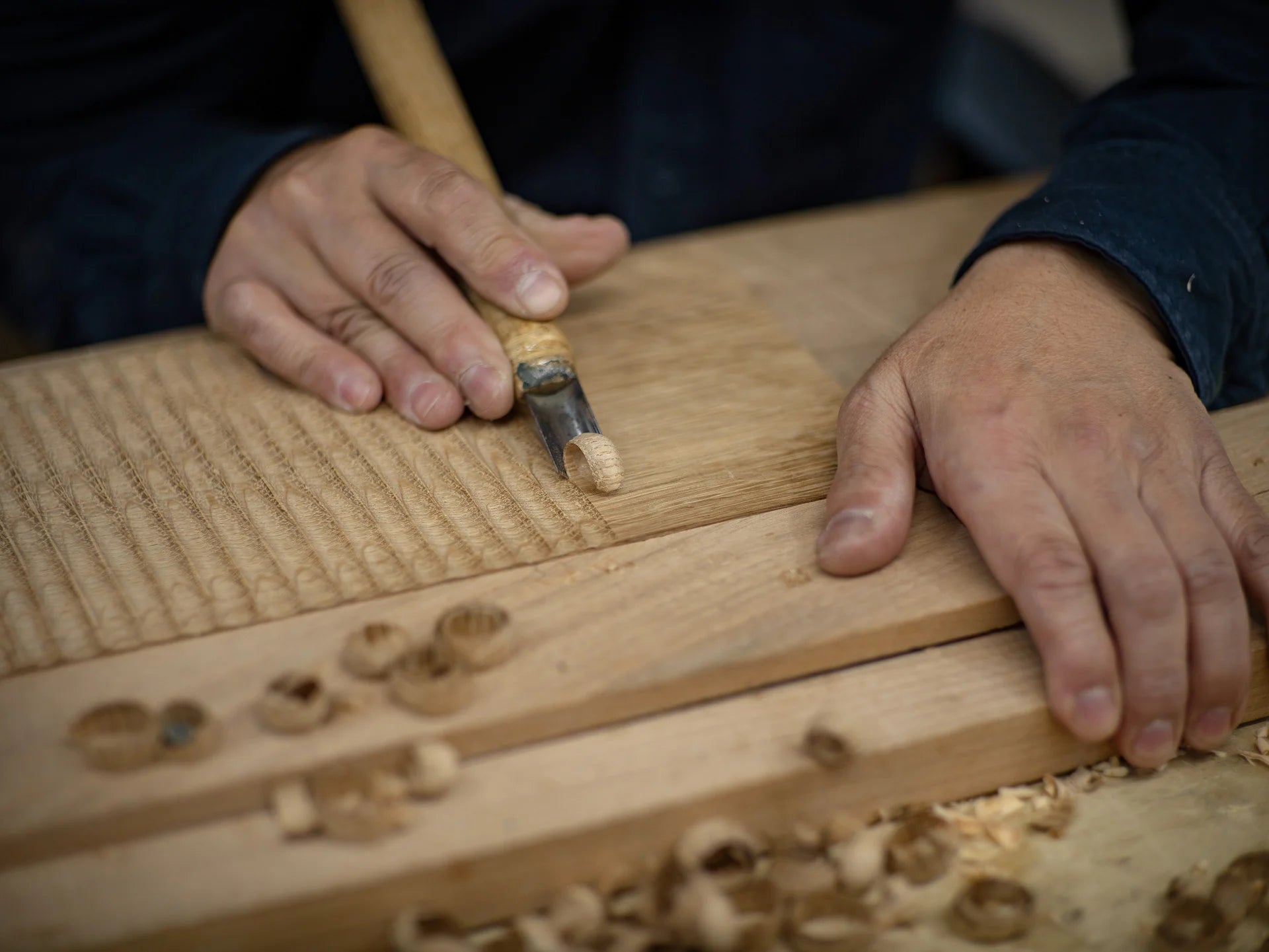 TSUKI-JIRI WOOD PLATE 木彫り S/M