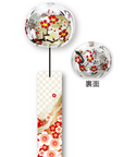 会津・喜多方 手描き蒔絵風鈴　金銀梅/桜富士