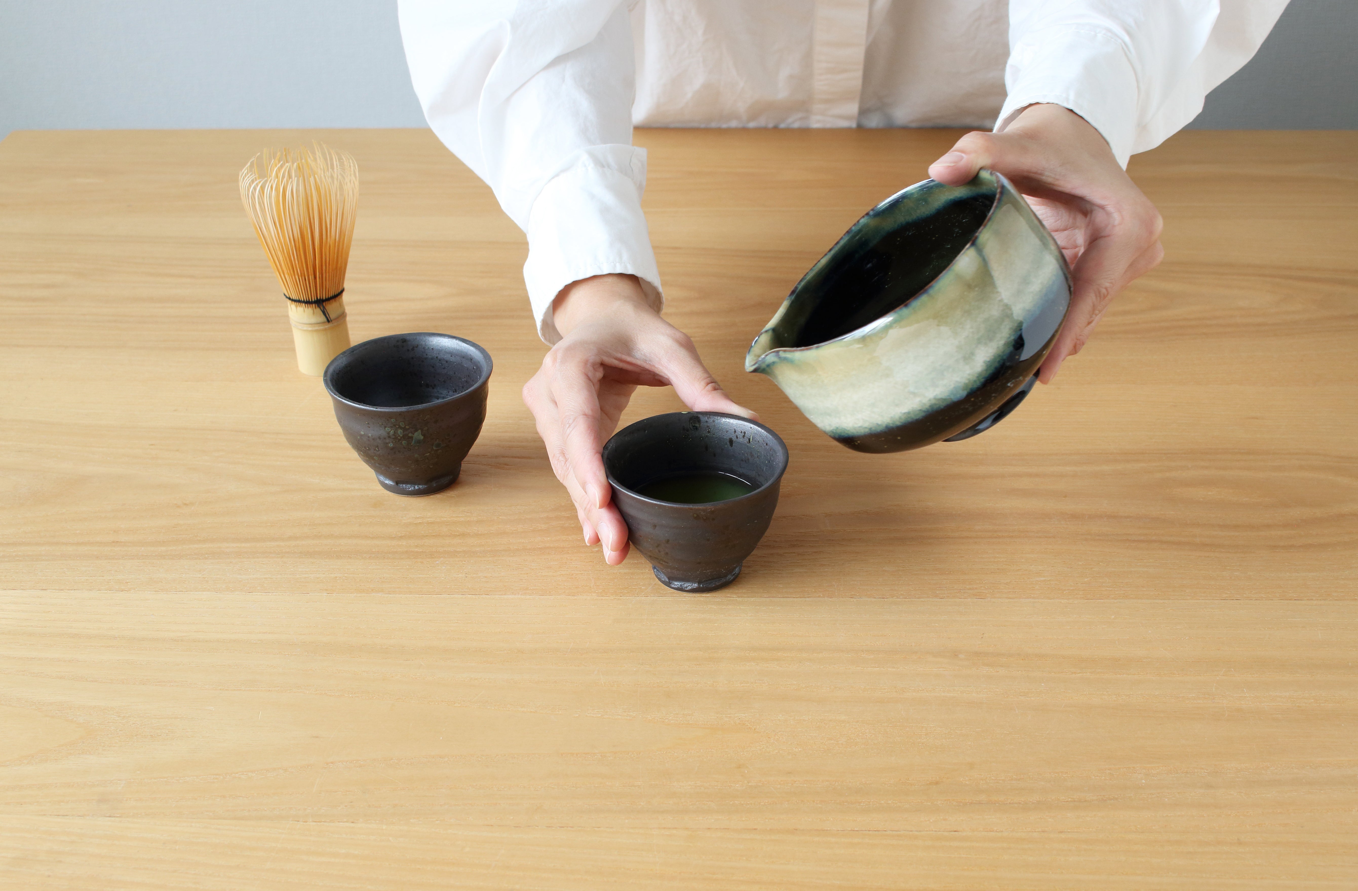 波佐見焼 片口抹茶碗3点セット | ギフトショップ Nihon Miyabi 通販サイト