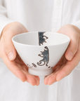 波佐見焼 夫婦茶碗 ぶら下がり猫  灰・茶