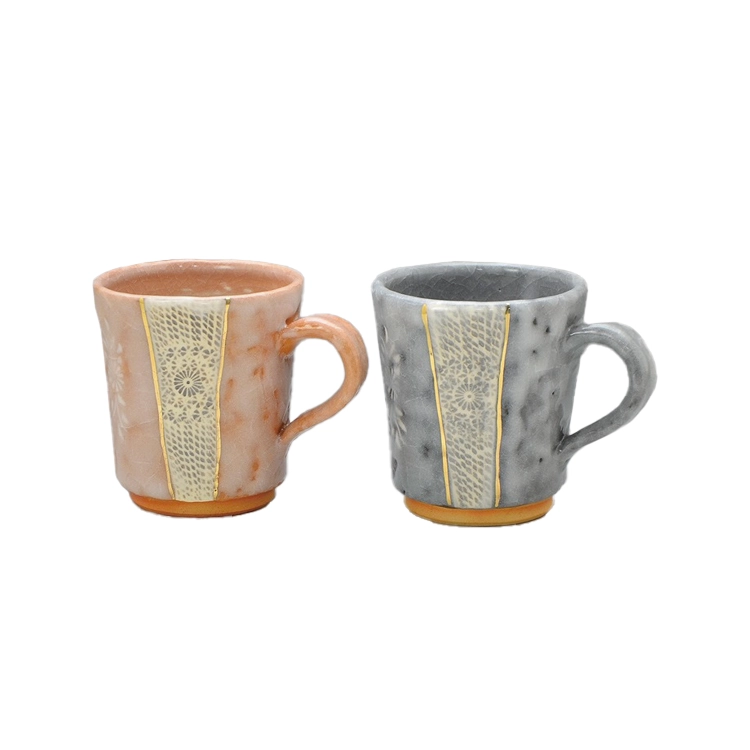 京焼 清水焼 志野印華 ペア マグカップ セット