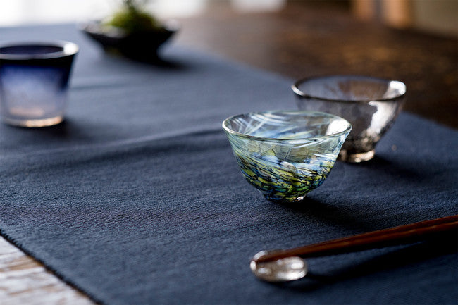 津軽びいどろ あおもりの肴 おちょこ4点セット