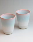 萩焼 お祝いペアカップ（ミント&ピンク）