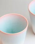 萩焼 お祝いペアカップ（ミント&ピンク）