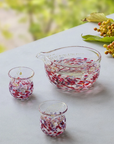 津軽びいどろ 花うつし 酒器セット 花筏
