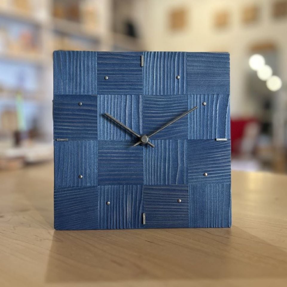 NENRIN CLOCK 大正浪漫 市松 中藍 （藍染め）S/M