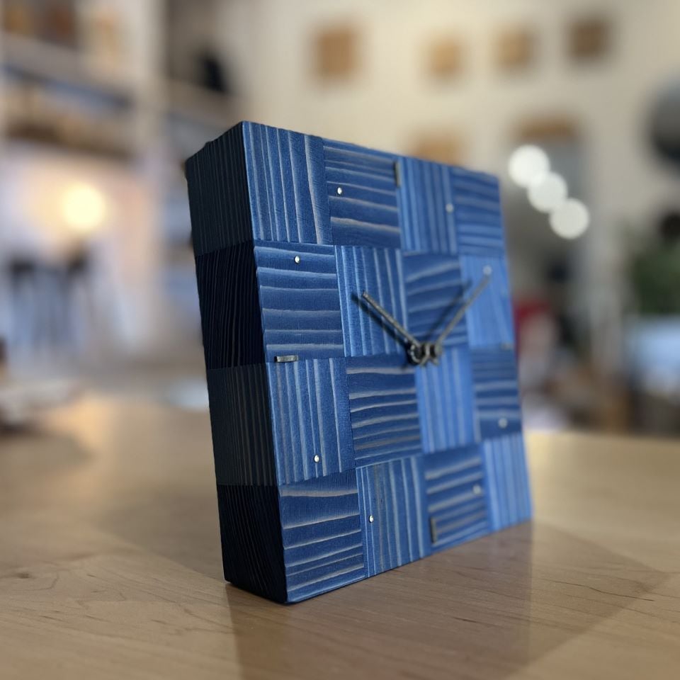 NENRIN CLOCK 大正浪漫 市松 中藍 （藍染め）S/M