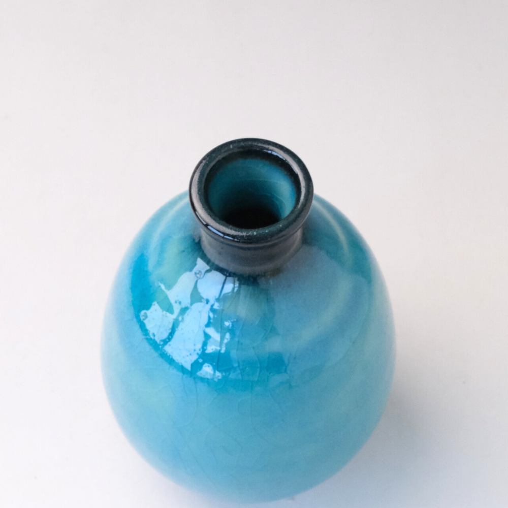 美濃焼 トルコ貫入酒器揃