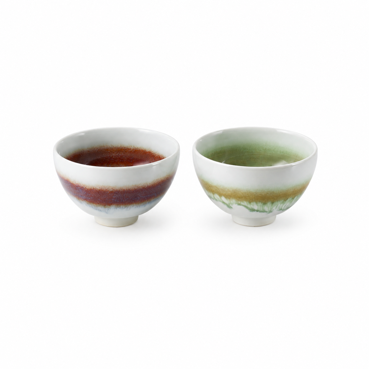 有田焼 夫婦茶碗 環 蘇芳/海松